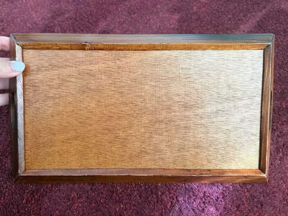Wooden Serving Tray with Two Roosters Country Kitchen Design